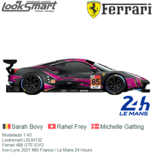 Modelauto 1:43 | Looksmart LSLM132 | Ferrari 488 GTE EVO | Iron Lynx 2021 #85 France / Le Mans 24 Hours Modelauto 1:43 | Looksmart LSLM132 | Ferrari 488 GTE EVO | Iron Lynx 2021 #85 France / Le Mans 24 Hours