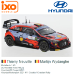 Modelauto 1:43 | IXO-Models RAM799LQ | Hyundai i20 Coupé WRC | Hyundai Motorsport 2021 #11 Croatia / Craotian Rally Modelauto 1:43 | IXO-Models RAM799LQ | Hyundai i20 Coupé WRC | Hyundai Motorsport 2021 #11 Croatia / Craotian Rally