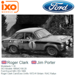 Modelauto 1:18 | IXO-Models 18RMC100.20 | Ford Escort MK.I RS 1600 | Roger Clark Cars/Esso Uniflo 1972 #1 Britain / RAC Rallye Modelauto 1:18 | IXO-Models 18RMC100.20 | Ford Escort MK.I RS 1600 | Roger Clark Cars/Esso Uniflo 1972 #1 Britain / RAC Rallye