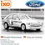 Modelauto 1:43 | IXO-Models GTM155LQ | Ford Escort MK.3 1600i | Gerstmann Motorsport 1985 #99 Modelauto 1:43 | IXO-Models GTM155LQ | Ford Escort MK.3 1600i | Gerstmann Motorsport 1985 #99