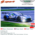 Modelauto 1:18 | Spark 18SB032 | Aston Martin Vantage AMR GT3 | Garage 59 2021 #95 Belgium / Spa-Francorchamps / 24 Hours Modelauto 1:18 | Spark 18SB032 | Aston Martin Vantage AMR GT3 | Garage 59 2021 #95 Belgium / Spa-Francorchamps / 24 Hours