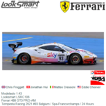 Modelauto 1:43 | Looksmart LSRC106 | Ferrari 488 GT3 PRO-AM | Tempesta Racing 2021 #93 Belgium / Spa-Francorchamps / 24 Hours Modelauto 1:43 | Looksmart LSRC106 | Ferrari 488 GT3 PRO-AM | Tempesta Racing 2021 #93 Belgium / Spa-Francorchamps / 24 Hours