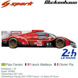 Modelauto 1:18 | Spark 18S692 | Glickenhaus 007 LMH | Glickenhaus Racing 2021 #708 France / Le Mans 24 Hours Modelauto 1:18 | Spark 18S692 | Glickenhaus 007 LMH | Glickenhaus Racing 2021 #708 France / Le Mans 24 Hours
