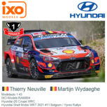 Modelauto 1:43 | IXO-Models RAM804 | Hyundai i20 Coupe WRC | Hyundai Shell Mobis WRT 2021 #11 Belgium / Ypres Rallye Modelauto 1:43 | IXO-Models RAM804 | Hyundai i20 Coupe WRC | Hyundai Shell Mobis WRT 2021 #11 Belgium / Ypres Rallye