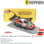 Modelauto 1:43 | Gasoline GAS10002A | Ferrari 575 GTC | GPC 2004 #11 Belgium / Spa-Francorchamps / 24 Hours Modelauto 1:43 | Gasoline GAS10002A | Ferrari 575 GTC | GPC 2004 #11 Belgium / Spa-Francorchamps / 24 Hours