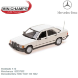 Modelauto 1:18 | Minichamps 155037002 | Mercedes Benz 190E W201 Wit 1982 Modelauto 1:18 | Minichamps 155037002 | Mercedes Benz 190E W201 Wit 1982