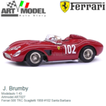 Modelauto 1:43 | Artmodel ART027 | Ferrari 500 TRC Scaglietti 1959 #102 Santa Barbara Modelauto 1:43 | Artmodel ART027 | Ferrari 500 TRC Scaglietti 1959 #102 Santa Barbara