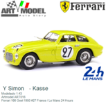 Modelauto 1:43 | Artmodel ART016 | Ferrari 166 Geel 1950 #27 France / Le Mans 24 Hours Modelauto 1:43 | Artmodel ART016 | Ferrari 166 Geel 1950 #27 France / Le Mans 24 Hours