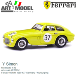 Modelauto 1:43 | Artmodel ART029-1 | Ferrari 166 MM 1950 #37 Germany / Nürburgring Modelauto 1:43 | Artmodel ART029-1 | Ferrari 166 MM 1950 #37 Germany / Nürburgring