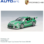 Modelauto 1:43 | Autoart 60671 | Porsche 997 Super Cup Genuine Part Groen 2006 #89 Modelauto 1:43 | Autoart 60671 | Porsche 997 Super Cup Genuine Part Groen 2006 #89