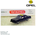 Modelauto 1:160 | Wiking 093602 | Opel Admiraal Zwart Modelauto 1:160 | Wiking 093602 | Opel Admiraal Zwart