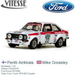 Modelauto 1:43 | Vitesse VSS42378 | Ford Escort RS1800 | Team Avon Tyres 1976 #22 Zweden Modelauto 1:43 | Vitesse VSS42378 | Ford Escort RS1800 | Team Avon Tyres 1976 #22 Zweden