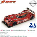 Modelauto 1:43 | Spark S4642 | Nissan GT-R Nismo | Nissan Motorsports 2015 #23 France / Le Mans 24 Hours Modelauto 1:43 | Spark S4642 | Nissan GT-R Nismo | Nissan Motorsports 2015 #23 France / Le Mans 24 Hours
