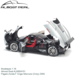 Modelauto 1:18 | Almost Real ALM854101 | Pagani Zonda F Grigio Mercurio (Grey) 2005 Modelauto 1:18 | Almost Real ALM854101 | Pagani Zonda F Grigio Mercurio (Grey) 2005