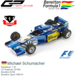 Modelauto 1:18 | GP Replicas GP46A | Benetton B195 | Benetton Sport 1995 #1 Modelauto 1:18 | GP Replicas GP46A | Benetton B195 | Benetton Sport 1995 #1