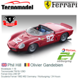 Modelauto 1:18 | Tecnomodel TM18-129D | Ferrari Dino 246 SP | Scuderia Ferrari 1962 #92 Germany / Nürburgring / 24 Hours Modelauto 1:18 | Tecnomodel TM18-129D | Ferrari Dino 246 SP | Scuderia Ferrari 1962 #92 Germany / Nürburgring / 24 Hours