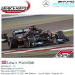 Modelauto 1:18 | Minichamps 110210144 | Mercedes AMG F1 W12E | Mercedes AMG F1 2021 #44 Bahrain / Circuit Sakhir / Bahrain GP Modelauto 1:18 | Minichamps 110210144 | Mercedes AMG F1 W12E | Mercedes AMG F1 2021 #44 Bahrain / Circuit Sakhir / Bahrain GP