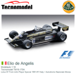 Modelauto 1:18 | Tecnomodel TM18-170A | Lotus 87 Ford John Player Special 1981 #11 Italy / Autodromo Nazionale Monza Modelauto 1:18 | Tecnomodel TM18-170A | Lotus 87 Ford John Player Special 1981 #11 Italy / Autodromo Nazionale Monza
