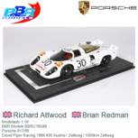Modelauto 1:18 | BBR Models BBRC1834B | Porsche 917/69 | David Piper Racing 1969 #30 Austria / Zeltweg / 1000km Zeltweg Modelauto 1:18 | BBR Models BBRC1834B | Porsche 917/69 | David Piper Racing 1969 #30 Austria / Zeltweg / 1000km Zeltweg