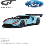 Modelauto 1:18 | GT Spirit GT867 | Ford GT Mk.2 | Ford Heritage Edition 2019 #1 Britain / Goodwood Modelauto 1:18 | GT Spirit GT867 | Ford GT Mk.2 | Ford Heritage Edition 2019 #1 Britain / Goodwood