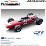 Modelauto 1:18 | Tecnomodel TM18264A | McLaren M4A F2 | McLaren 1967 #24 France / Rouen Les Essarts / French Grand Prix Modelauto 1:18 | Tecnomodel TM18264A | McLaren M4A F2 | McLaren 1967 #24 France / Rouen Les Essarts / French Grand Prix