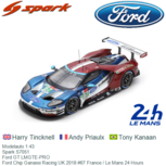 Modelauto 1:43 | Spark S7051 | Ford GT LMGTE-PRO | Ford Chip Ganassi Racing UK 2018 #67 France / Le Mans 24 Hours Modelauto 1:43 | Spark S7051 | Ford GT LMGTE-PRO | Ford Chip Ganassi Racing UK 2018 #67 France / Le Mans 24 Hours