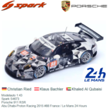 Modelauto 1:43 | Spark S4673 | Porsche 911 RSR | Abu Dhabi-Proton Racing 2015 #88 France / Le Mans 24 Hours Modelauto 1:43 | Spark S4673 | Porsche 911 RSR | Abu Dhabi-Proton Racing 2015 #88 France / Le Mans 24 Hours