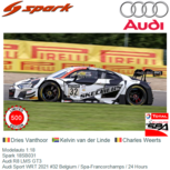 Modelauto 1:18 | Spark 18SB031 | Audi R8 LMS GT3 | Audi Sport WRT 2021 #32 Belgium / Spa-Francorchamps / 24 Hours Modelauto 1:18 | Spark 18SB031 | Audi R8 LMS GT3 | Audi Sport WRT 2021 #32 Belgium / Spa-Francorchamps / 24 Hours