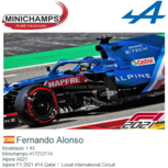 Modelauto 1:43 | Minichamps 417212114 | Alpine A521 | Alpine F1 2021 #14 Qatar / Losail International Circuit Modelauto 1:43 | Minichamps 417212114 | Alpine A521 | Alpine F1 2021 #14 Qatar / Losail International Circuit