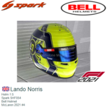Helm 1:5 | Spark 5HF054 | Bell Helmet | McLaren 2021 #4 Helm 1:5 | Spark 5HF054 | Bell Helmet | McLaren 2021 #4