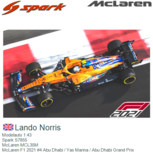 Modelauto 1:43 | Spark S7855 | McLaren MCL35M | McLaren F1 2021 #4 Abu Dhabi / Yas Marina / Abu Dhabi Grand Prix Modelauto 1:43 | Spark S7855 | McLaren MCL35M | McLaren F1 2021 #4 Abu Dhabi / Yas Marina / Abu Dhabi Grand Prix