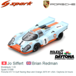 Modelauto 1:43 | Spark S1098 | Porsche 917 K Gulf Racing Blue and Orange 2970 #1 USA / Daytona 24 hours Modelauto 1:43 | Spark S1098 | Porsche 917 K Gulf Racing Blue and Orange 2970 #1 USA / Daytona 24 hours