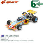 Modelauto 1:43 | Spark S7438 | Brabham BT38 1972 #9 Germany / Hockenheim / Grand Prix Modelauto 1:43 | Spark S7438 | Brabham BT38 1972 #9 Germany / Hockenheim / Grand Prix