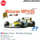 Bouwpakket 1:20 | NuNu Model Kit PN20001 | McLaren MP4/2C | McLaren F1 1986 #1 Portugal Bouwpakket 1:20 | NuNu Model Kit PN20001 | McLaren MP4/2C | McLaren F1 1986 #1 Portugal