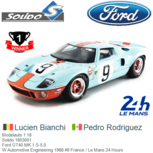 Modelauto 1:18 | Solido 1803001 | Ford GT40 MK.1 S-5.0 | W Automotive Engineering 1968 #9 France / Le Mans 24 Hours Modelauto 1:18 | Solido 1803001 | Ford GT40 MK.1 S-5.0 | W Automotive Engineering 1968 #9 France / Le Mans 24 Hours