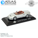 Modelauto 1:43 | Atlas ABSUP041 | Spyker C12 Spyder Zilver Modelauto 1:43 | Atlas ABSUP041 | Spyker C12 Spyder Zilver