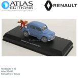 Modelauto 1:43 | Atlas BB035 | Renault 4CV Blauw Modelauto 1:43 | Atlas BB035 | Renault 4CV Blauw