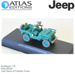 Modelauto 1:43 | Atlas BB032 | Jeep Spirou et Fantasio Groen Modelauto 1:43 | Atlas BB032 | Jeep Spirou et Fantasio Groen