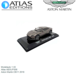 Modelauto 1:43 | Atlas ABSUP006 | Aston Martin DB11 2016 Modelauto 1:43 | Atlas ABSUP006 | Aston Martin DB11 2016
