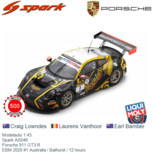 Modelauto 1:43 | Spark AS049 | Porsche 911 GT3 R | EBM 2020 #1 Australia / Bathurst / 12 hours Modelauto 1:43 | Spark AS049 | Porsche 911 GT3 R | EBM 2020 #1 Australia / Bathurst / 12 hours