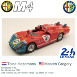 Modelauto 1:43 | M4 Modelcars 7043 | Alfa Romeo 33.3 1970 #37 France / Le Mans 24 Hours Modelauto 1:43 | M4 Modelcars 7043 | Alfa Romeo 33.3 1970 #37 France / Le Mans 24 Hours