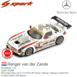 Modelauto 1:43 | Spark SA069 | Mercedes Benz SLS GT3 2014 #5 China / Macau / Macau Grand Prix Modelauto 1:43 | Spark SA069 | Mercedes Benz SLS GT3 2014 #5 China / Macau / Macau Grand Prix