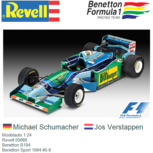 Modelauto 1:24 | Revell 05689 | Benetton B194 | Benetton Sport 1994 #5-6 Modelauto 1:24 | Revell 05689 | Benetton B194 | Benetton Sport 1994 #5-6