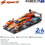 Modelauto 1:43 | Spark S7912 | Oreca Aurus 01 Gibson LMP2 | G-Drive Racing 2019 #26 France / Le Mans 24 Hours Modelauto 1:43 | Spark S7912 | Oreca Aurus 01 Gibson LMP2 | G-Drive Racing 2019 #26 France / Le Mans 24 Hours