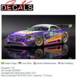 Decalset 1:24 | SK Decals SK24097 | Decalset Mercedes Benz AMG GT3 | Riley Motorsport 2019 #33 USA / Daytona / 12 Hours Decalset 1:24 | SK Decals SK24097 | Decalset Mercedes Benz AMG GT3 | Riley Motorsport 2019 #33 USA / Daytona / 12 Hours