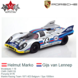 Modelauto 1:18 | CMR CMR133 | Porsche 917K | Martini Racing Team 1971 #23 Belgium / Spa 1000km Modelauto 1:18 | CMR CMR133 | Porsche 917K | Martini Racing Team 1971 #23 Belgium / Spa 1000km