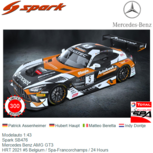 Modelauto 1:43 | Spark SB476 | Mercedes Benz AMG GT3 | HRT 2021 #5 Belgium / Spa-Francorchamps / 24 Hours Modelauto 1:43 | Spark SB476 | Mercedes Benz AMG GT3 | HRT 2021 #5 Belgium / Spa-Francorchamps / 24 Hours