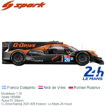 Modelauto 1:18 | Spark 18S696 | Aurus 01 Gibson | G-Drive Racing 2021 #26 France / Le Mans 24 Hours Modelauto 1:18 | Spark 18S696 | Aurus 01 Gibson | G-Drive Racing 2021 #26 France / Le Mans 24 Hours