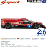 Modelauto 1:43 | Spark S8235 | Oreca 07 Gibson LMP2 | Richard Mille Racing Team 2021 #1 France / Le Mans 24 Hours Modelauto 1:43 | Spark S8235 | Oreca 07 Gibson LMP2 | Richard Mille Racing Team 2021 #1 France / Le Mans 24 Hours