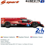 Modelauto 1:18 | Spark 18S694 | Oreca 07 Gibson | Richard Mille Racing 2021 #1 France / Le Mans 24 Hours Modelauto 1:18 | Spark 18S694 | Oreca 07 Gibson | Richard Mille Racing 2021 #1 France / Le Mans 24 Hours